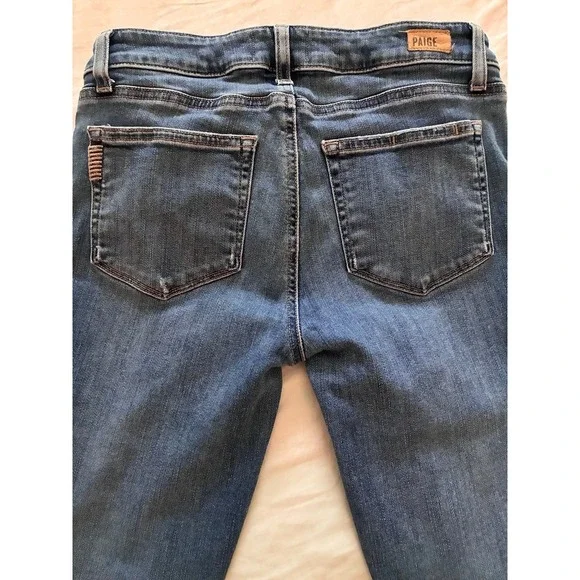 Paige Jeans Womens Size 27 Blue Verdugo Ankle Raw Hem mid rise skinny - Picture 4 of 11